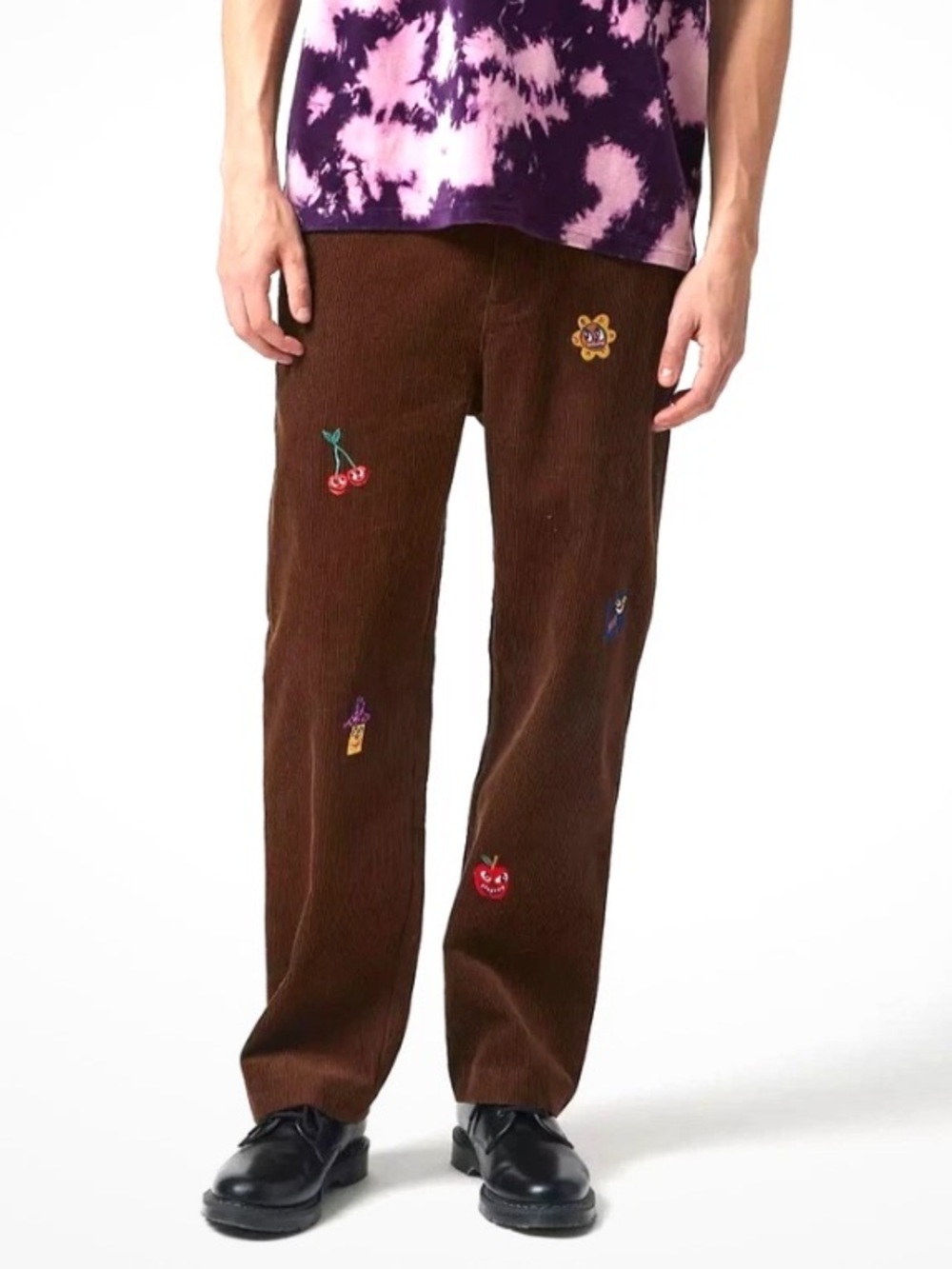 Teddy Fresh Brown Corduroy Trouser with Embroidered Applique Size 28